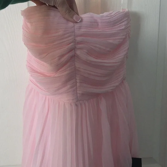 Lulu's Strapless Pink Tiered Dress - Picture 2 of 5